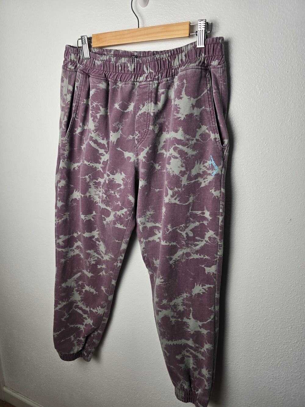 Two-Tone Volcom Sweatpants, Purple/Gray
